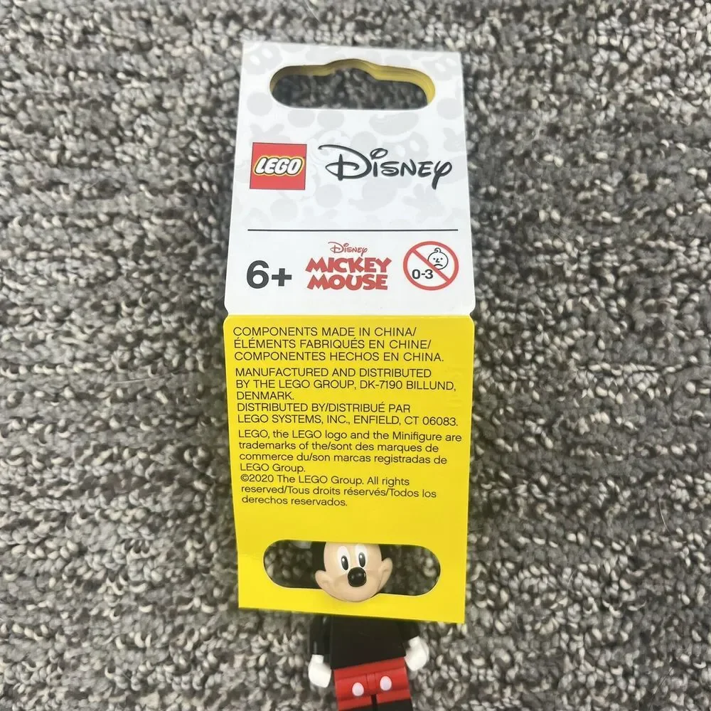 Lego X Disney Mickey Mouse MiniFigure Keychain Brand‎ New With Tag 2020 Decal